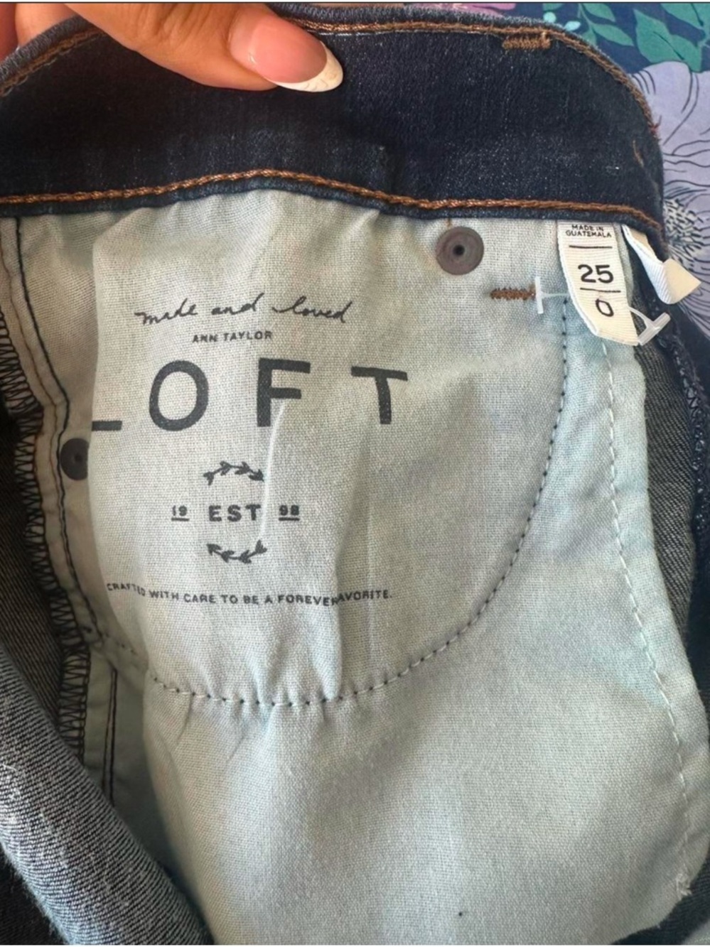 LOFT Dark Indigo Women's Skinny Jeans - Picture 3 of 3